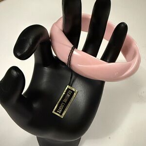 Pink Lucite Bangle Bracelet